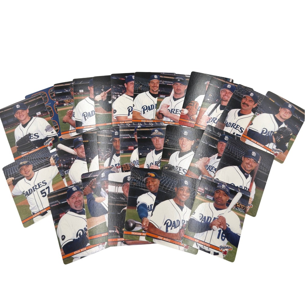 San Diego Padres 2002 Baseball Keebler Stadium Giveaway Cards Ryan Klesko Nevin